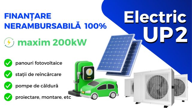 Ajutor de până la 150.000 de euro la instalarea panourilor fotovoltaice şi a staţiilor de încărcare, pentru IMM-uri şi HoReCa