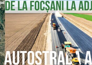 Lucrările avansează în ritm alert pe Autostrada A7 Focșani – Bacău. Lotul Focșani Nord – Domnești Târg, realizat în procent de 37%
